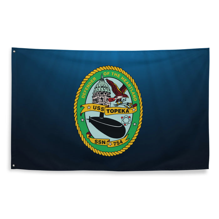 USS Topeka (SSN-754) Submarine Wall Flag Tactically Acquired   