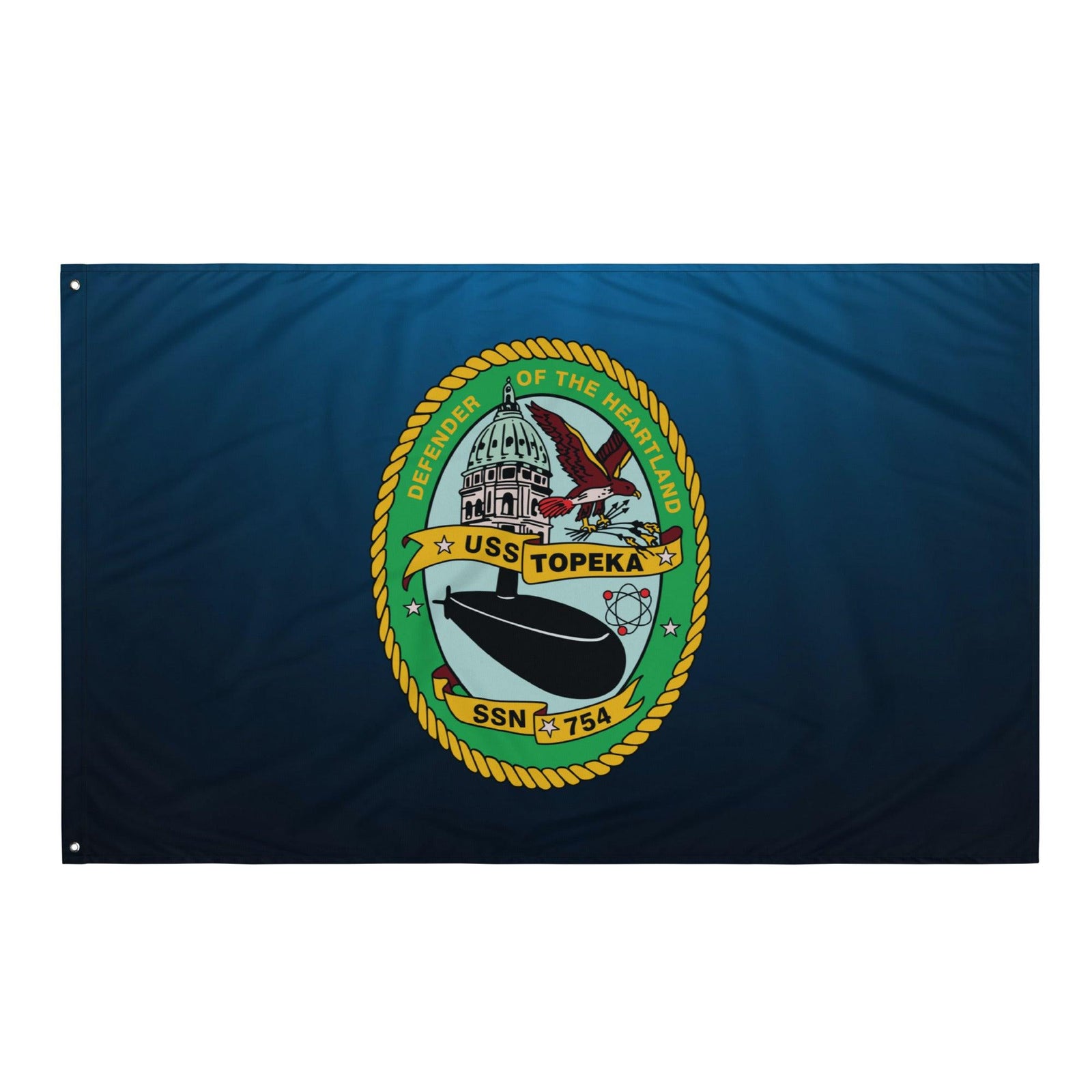 USS Topeka (SSN-754) Submarine Wall Flag Tactically Acquired   