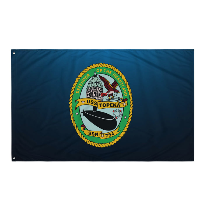 USS Topeka (SSN-754) Submarine Wall Flag Tactically Acquired   