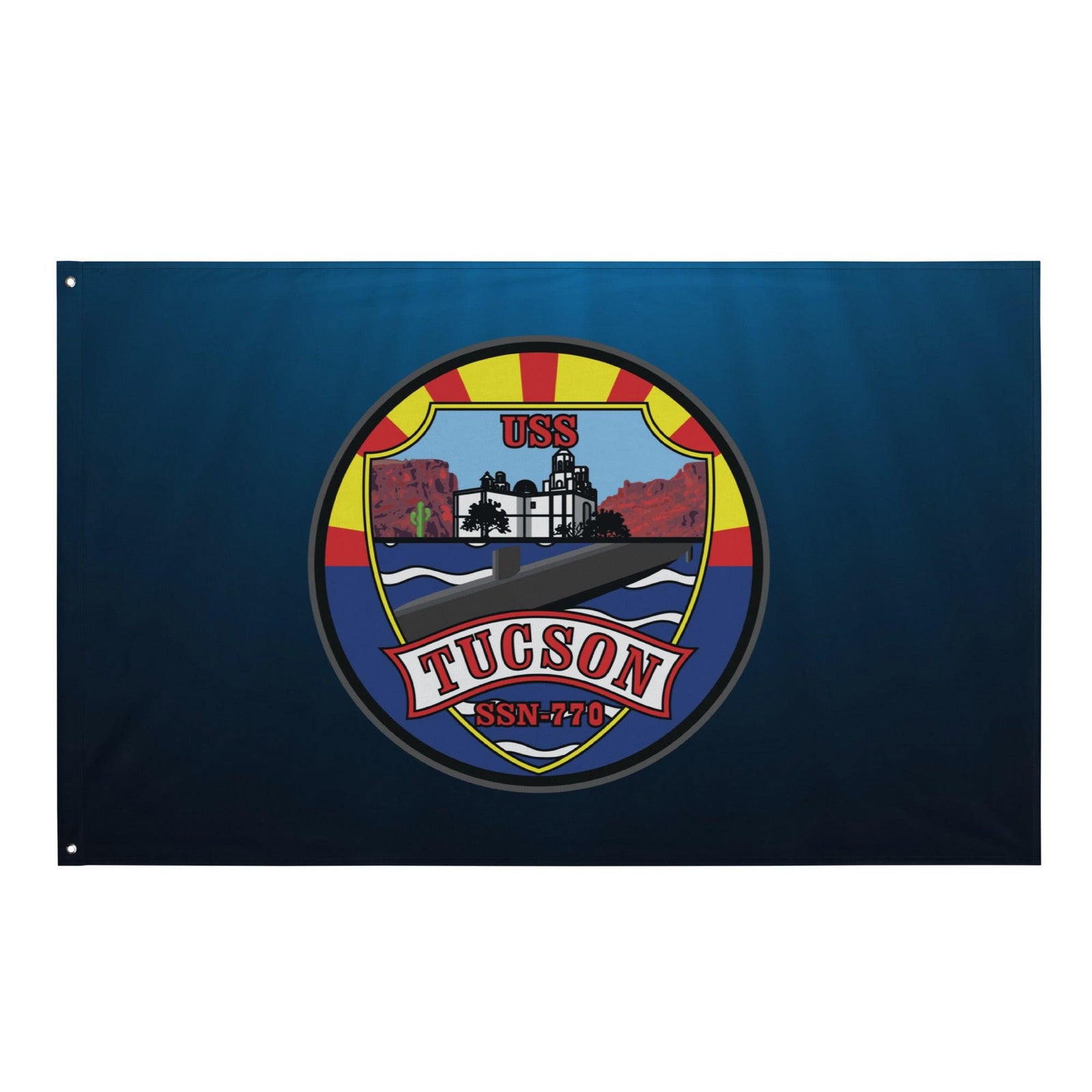 USS Tucson (SSN-770) Submarine Wall Flag Tactically Acquired Default Title  