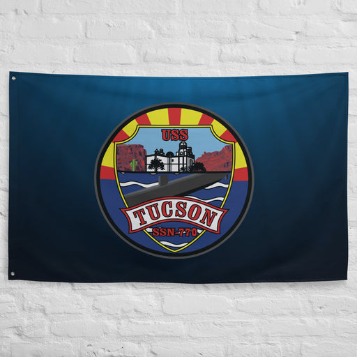 USS Tucson (SSN-770) Submarine Wall Flag Tactically Acquired   