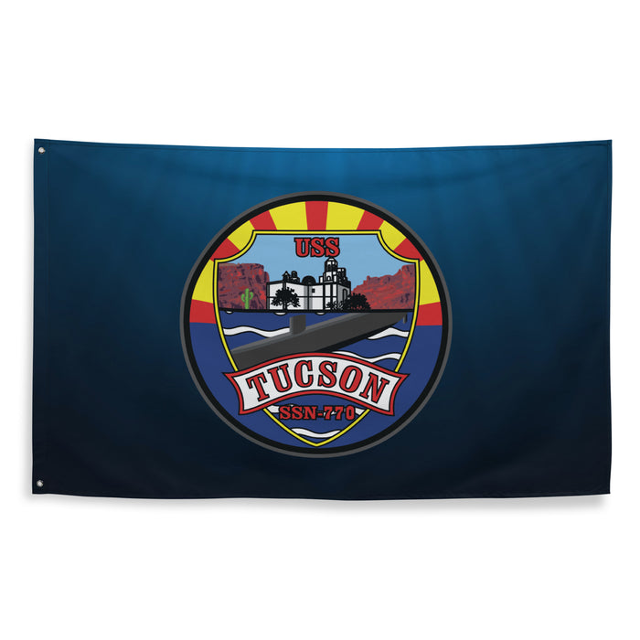 USS Tucson (SSN-770) Submarine Wall Flag Tactically Acquired   