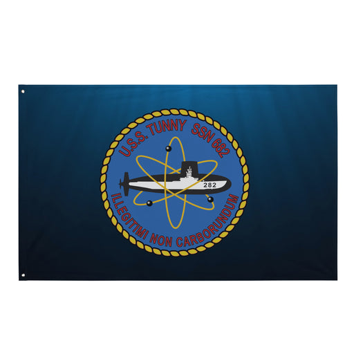 USS Tunny (SSN-682) Submarine Wall Flag Tactically Acquired Default Title  