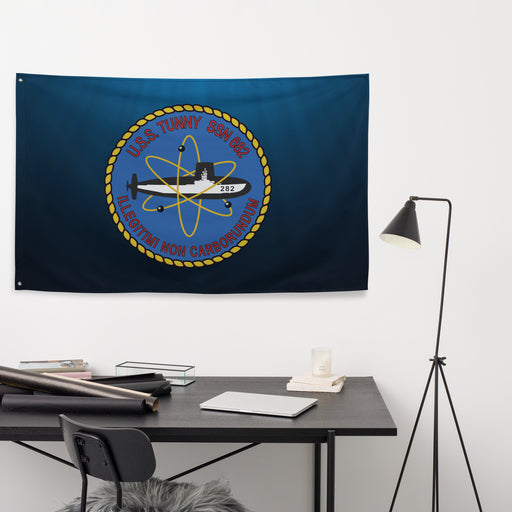 USS Tunny (SSN-682) Submarine Wall Flag Tactically Acquired   