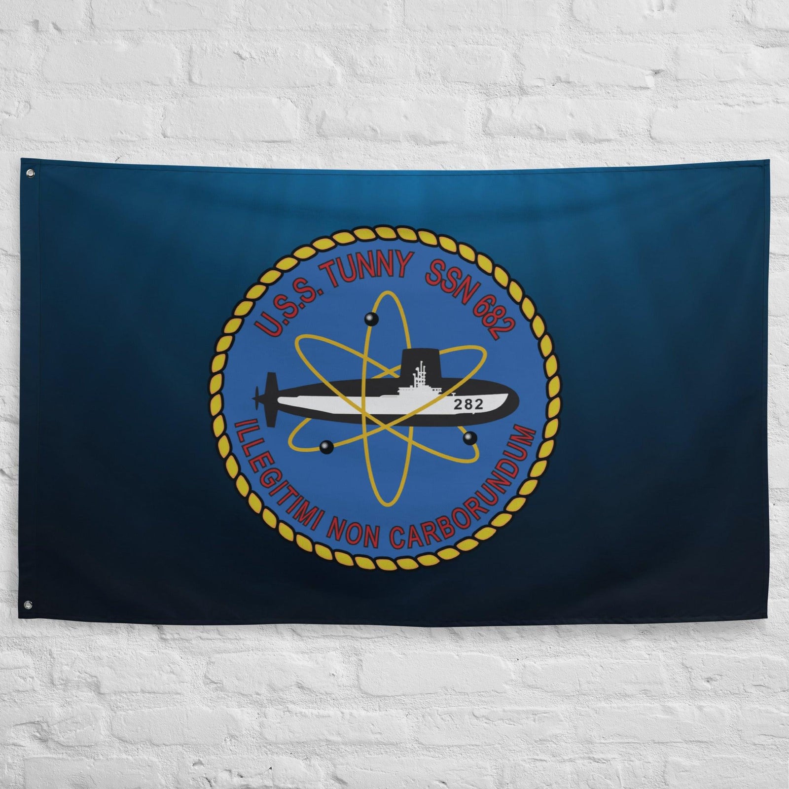 USS Tunny (SSN-682) Submarine Wall Flag Tactically Acquired   