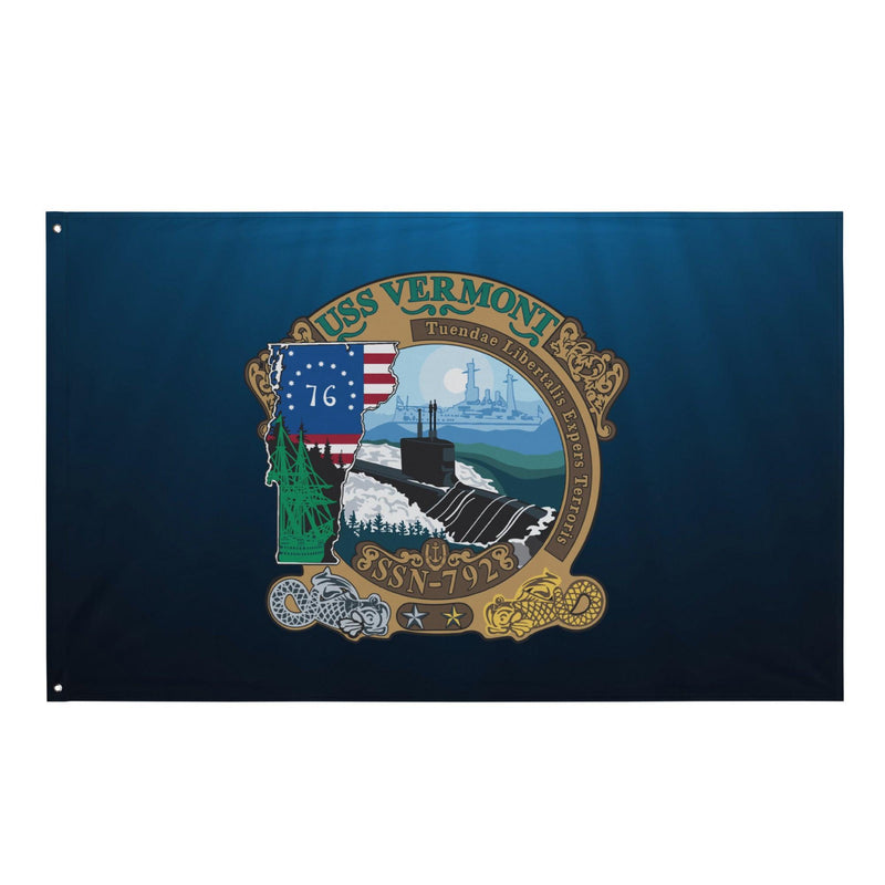 USS Vermont (SSN-792) Submarine Wall Flag