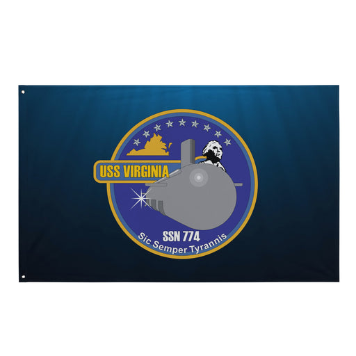 USS Virginia (SSN-774) Submarine Wall Flag Tactically Acquired Default Title  