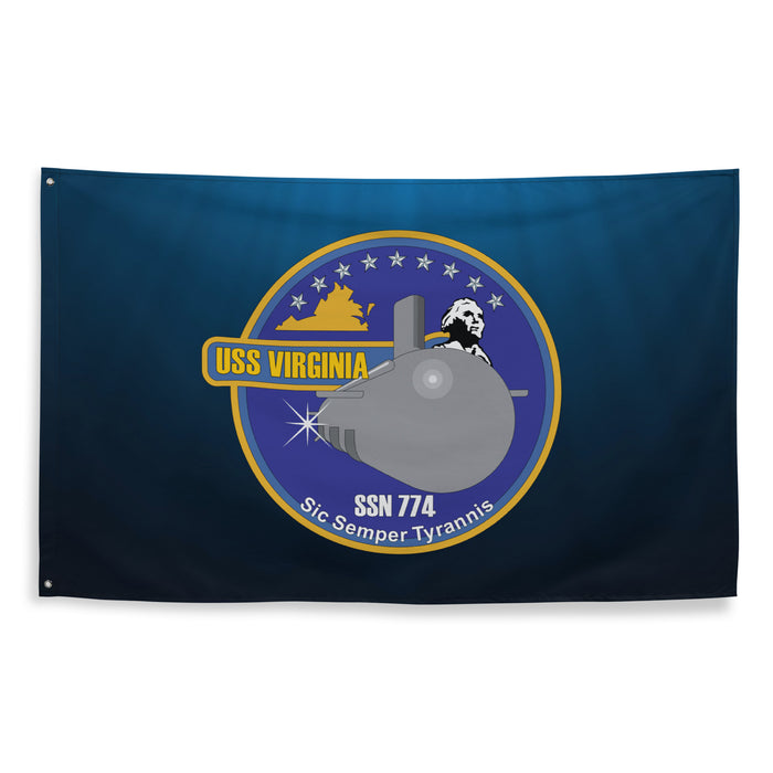 USS Virginia (SSN-774) Submarine Wall Flag Tactically Acquired   