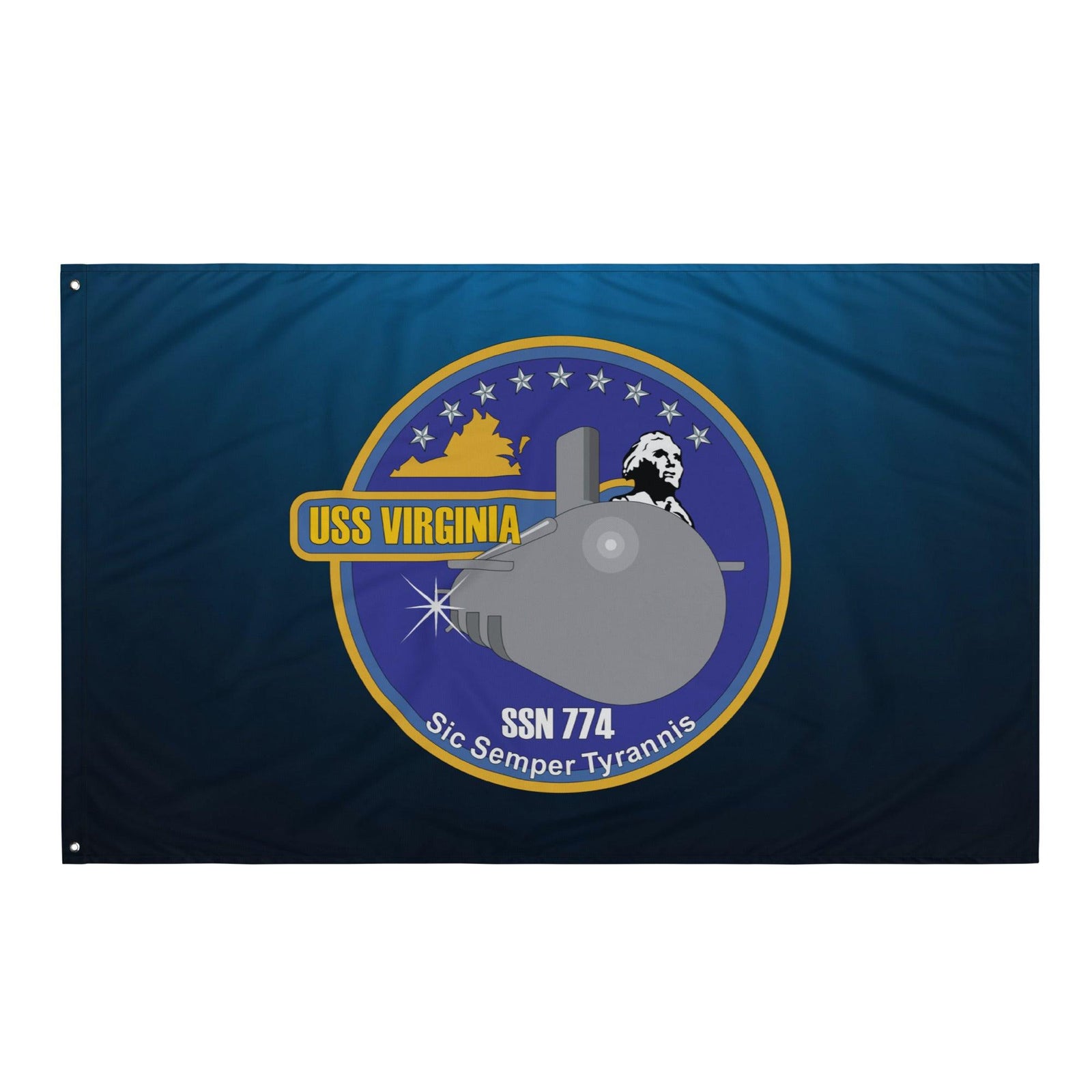 USS Virginia (SSN-774) Submarine Wall Flag Tactically Acquired   
