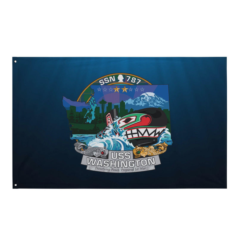 USS Washington (SSN-787) Submarine Wall Flag
