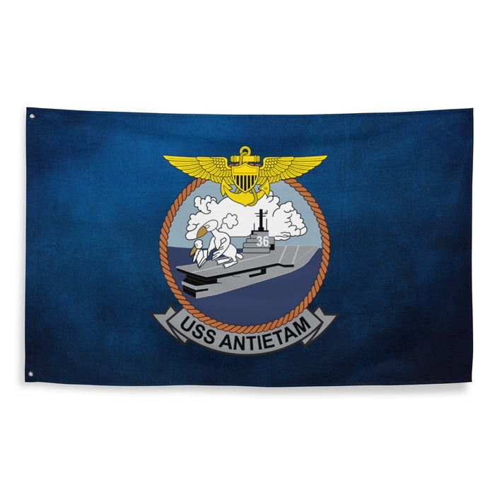 USS Antietam (CV-36) Aircraft Carrier Flag Tactically Acquired   
