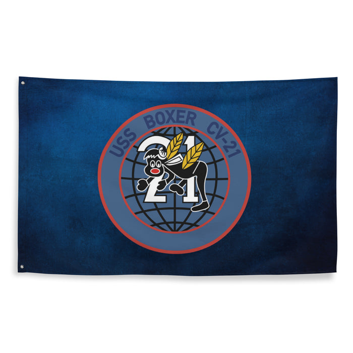 USS Boxer (CV-21) Aircraft Carrier Flag Tactically Acquired   