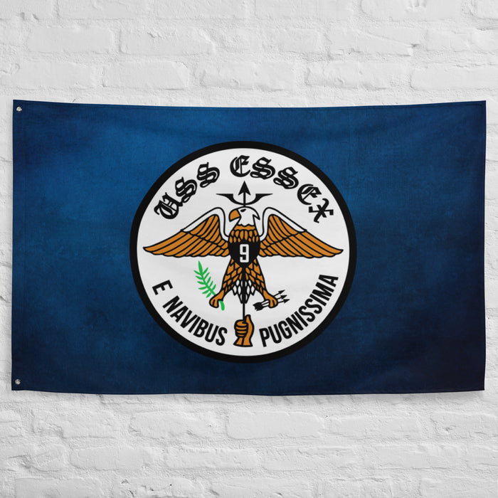 USS Essex (CV-9) WW2 Aircraft Carrier Flag Tactically Acquired   