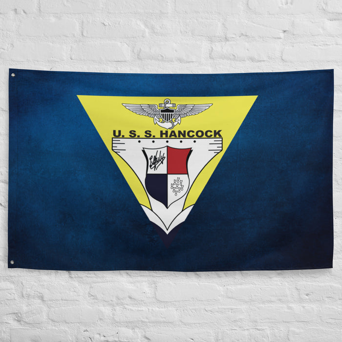 USS Hancock (CV-19) Aircraft Carrier Flag Tactically Acquired   