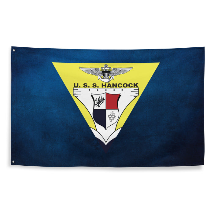 USS Hancock (CV-19) Aircraft Carrier Flag Tactically Acquired   