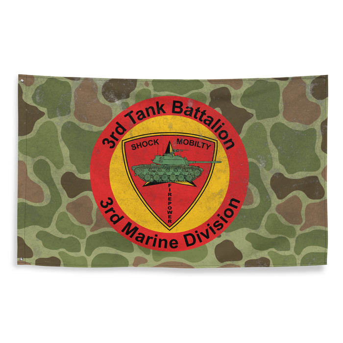 USMC 3rd Tank Battalion Frog Skin Camo Flag Tactically Acquired   