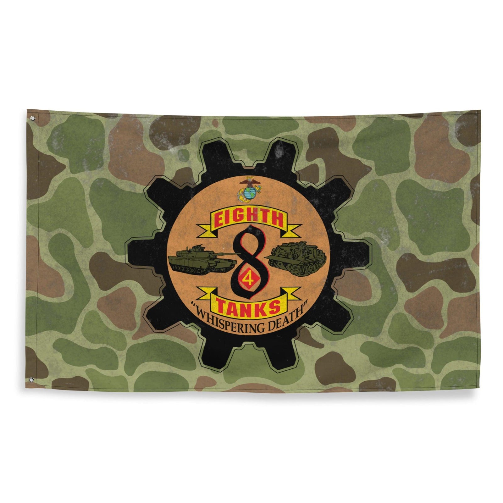 USMC 8th Tank Battalion Frog Skin Camo Flag Tactically Acquired   