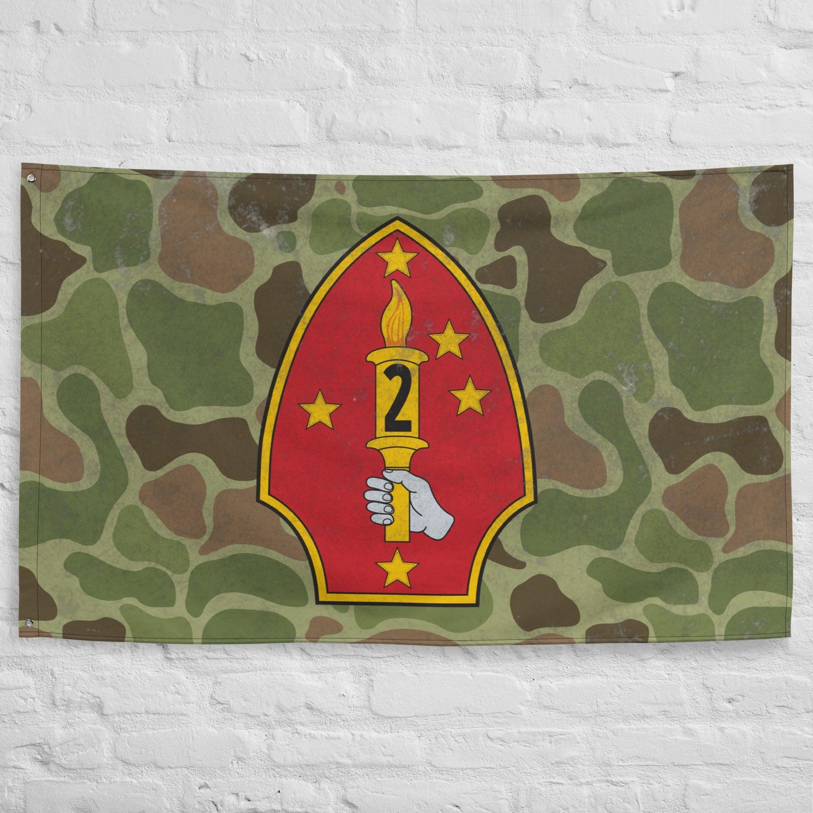 2nd Marine Division Frogskin Camo USMC Flag Tactically Acquired   