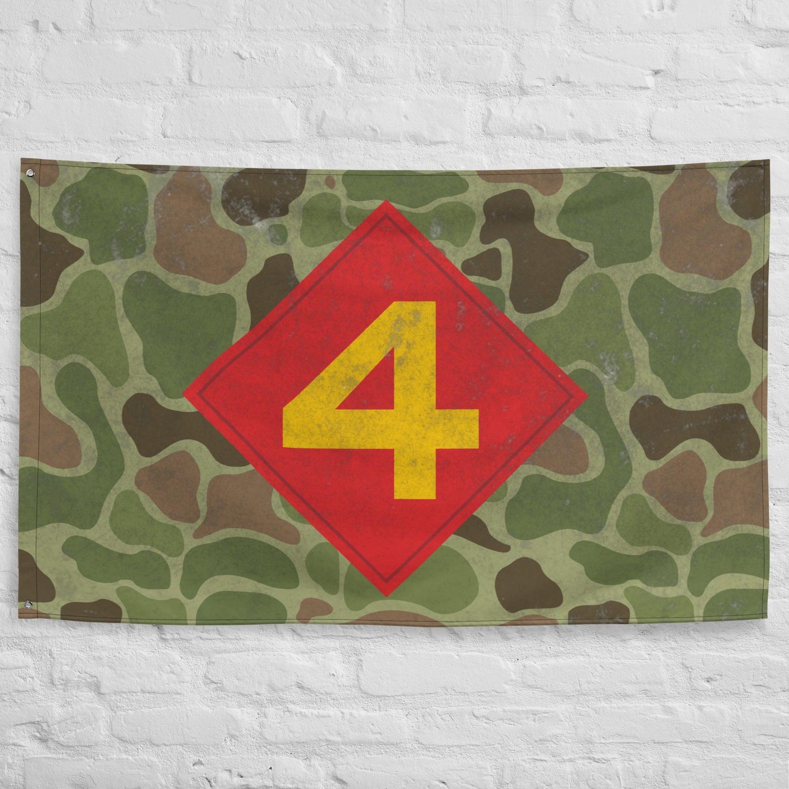 4th Marine Division Frog Skin Camo Flag Tactically Acquired   