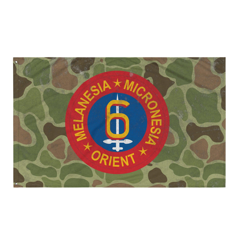 6th Marine Division Frog Skin Camo Wall Flag