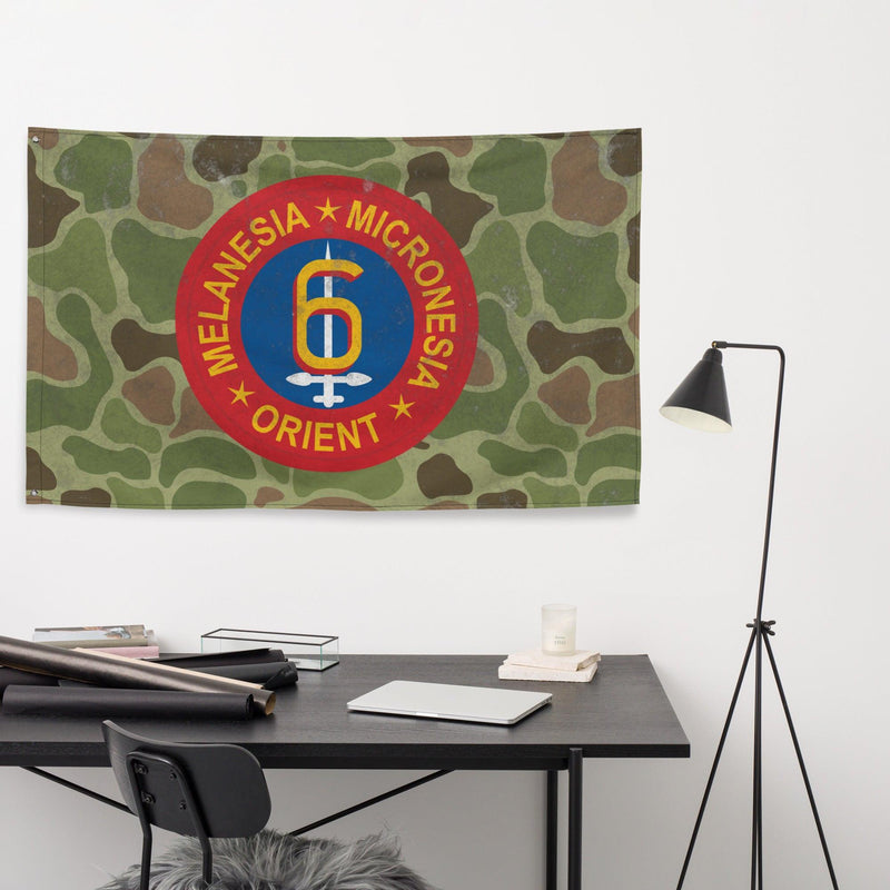 6th Marine Division Frog Skin Camo Wall Flag