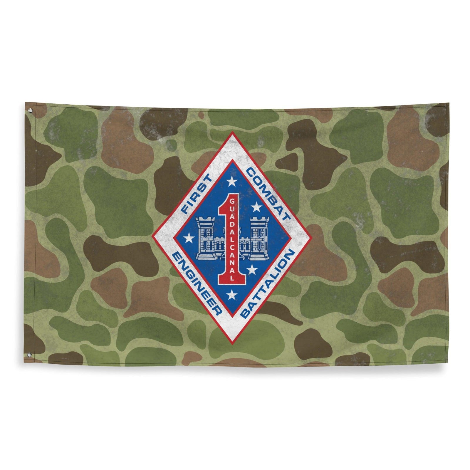 USMC 1st CEB Frog Skin Camo Indoor Wall Flag Tactically Acquired   