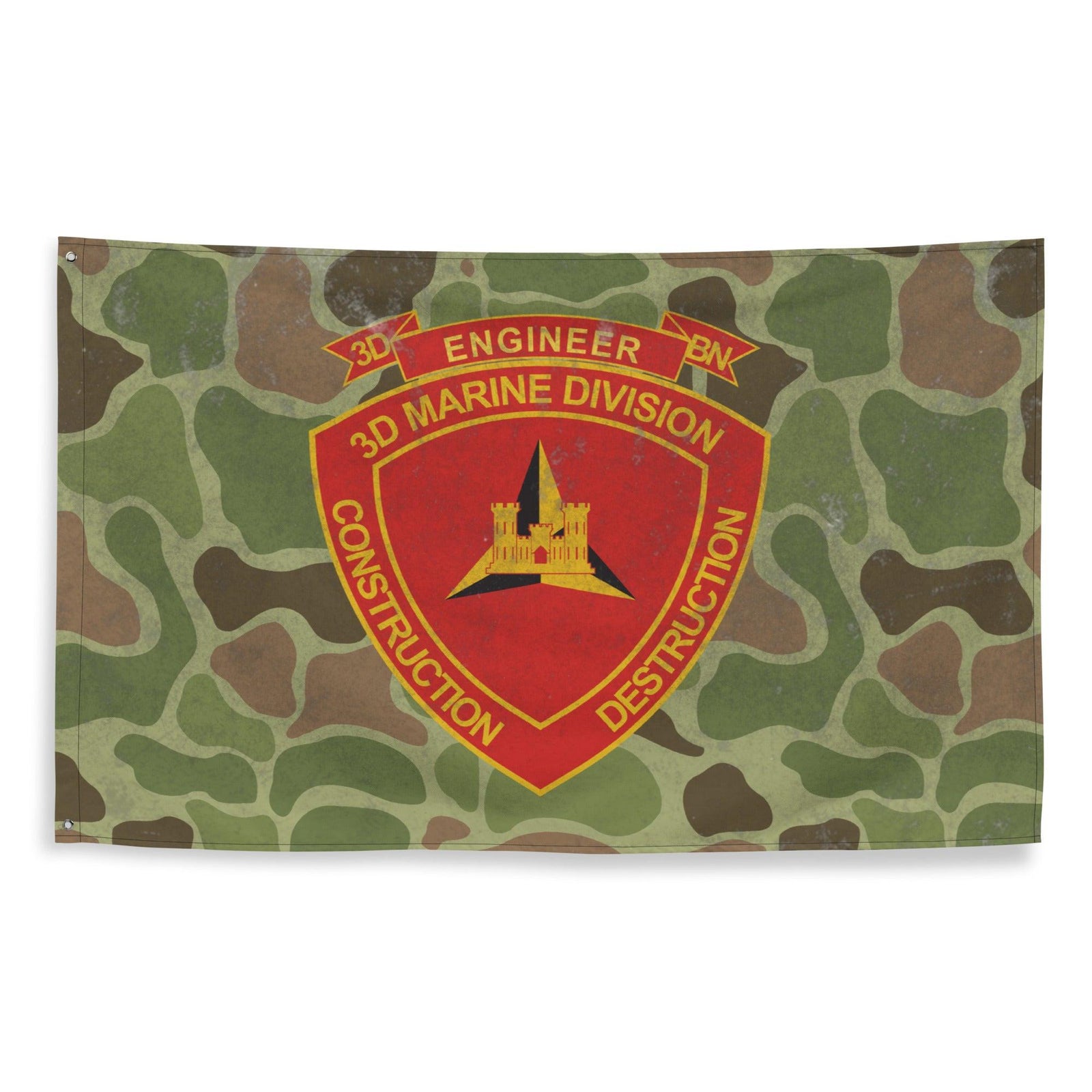 USMC 3rd CEB Frog Skin Camo Indoor Wall Flag Tactically Acquired   