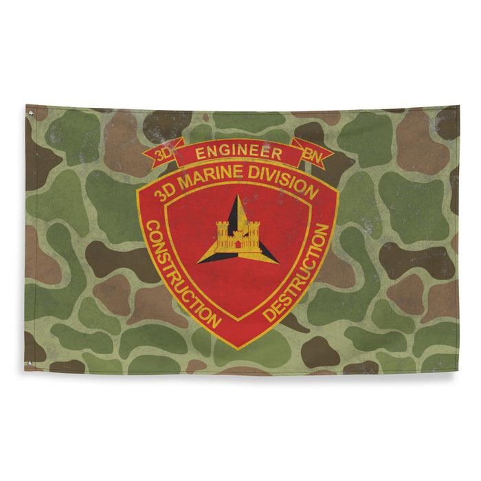 USMC 3rd CEB Frog Skin Camo Indoor Wall Flag Tactically Acquired   