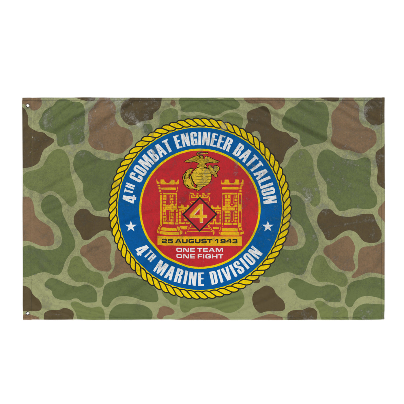 USMC 4th CEB Frog Skin Camo Indoor Wall Flag