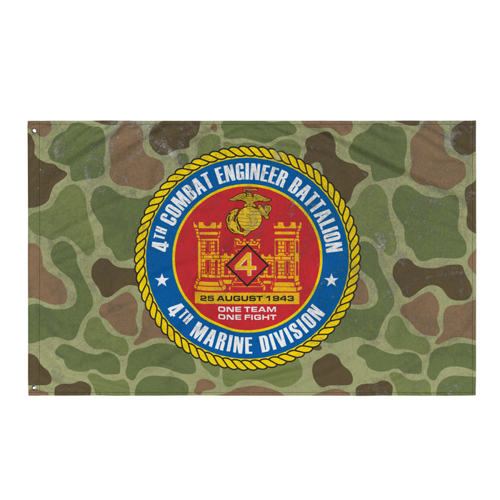 USMC 4th CEB Frog Skin Camo Indoor Wall Flag Tactically Acquired Default Title  