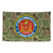 USMC 4th CEB Frog Skin Camo Indoor Wall Flag Tactically Acquired   