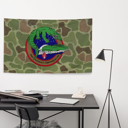 USMC 2nd AABn Frog Skin Camo Indoor Wall Flag Tactically Acquired   