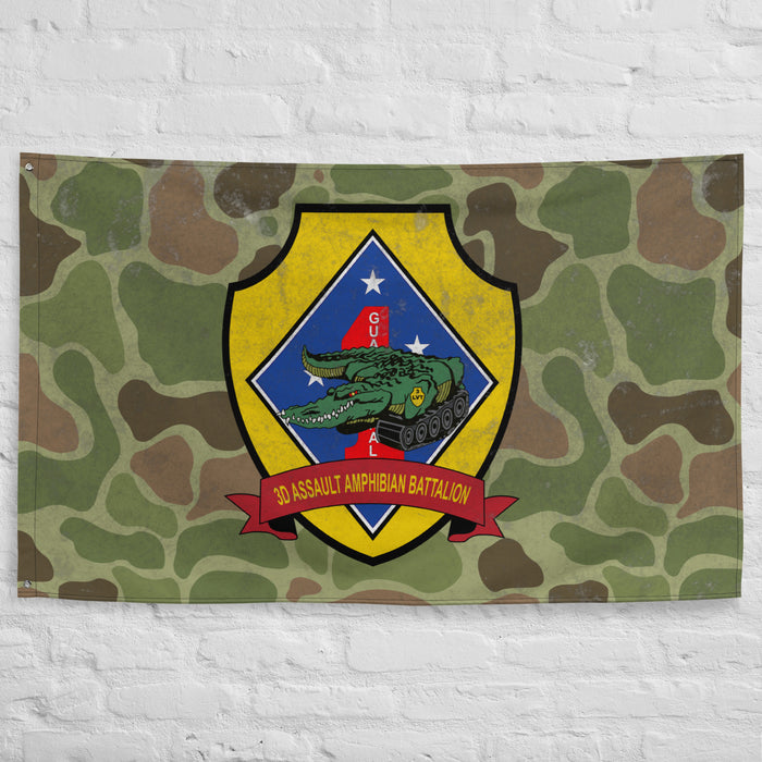 USMC 3rd AABn Frog Skin Camo Indoor Wall Flag Tactically Acquired   