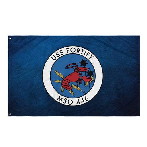 USS Fortify (MSO-446) Indoor Wall Flag Tactically Acquired Default Title  