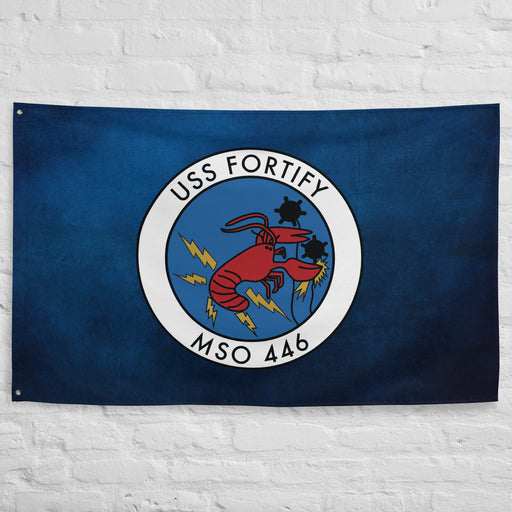 USS Fortify (MSO-446) Indoor Wall Flag Tactically Acquired   