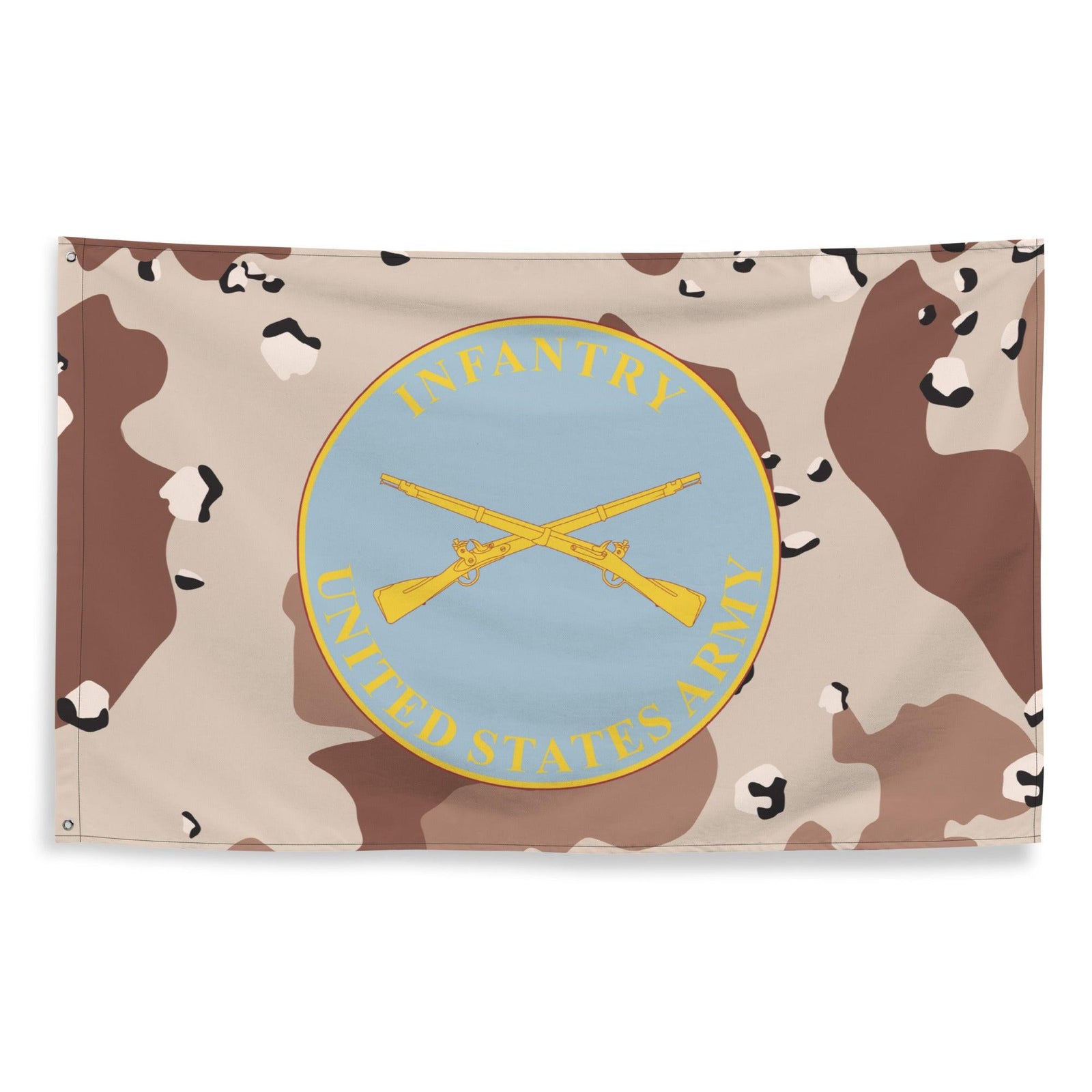 U.S. Army Infantry Branch Plaque Chocolate-Chip Camouflage Flag Tactically Acquired   