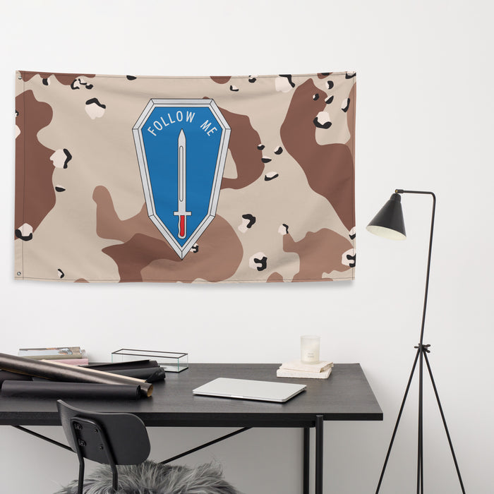 U.S. Army Infantry Follow Me Desert Storm Camo Flag Tactically Acquired   