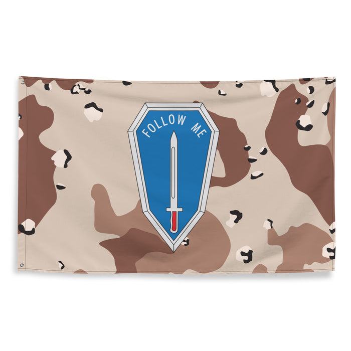 U.S. Army Infantry Follow Me Desert Storm Camo Flag Tactically Acquired   