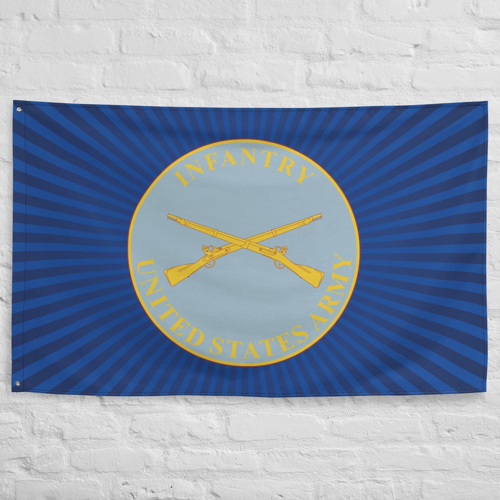 U.S. Army Infantry Branch Plaque Blue Flag Tactically Acquired   