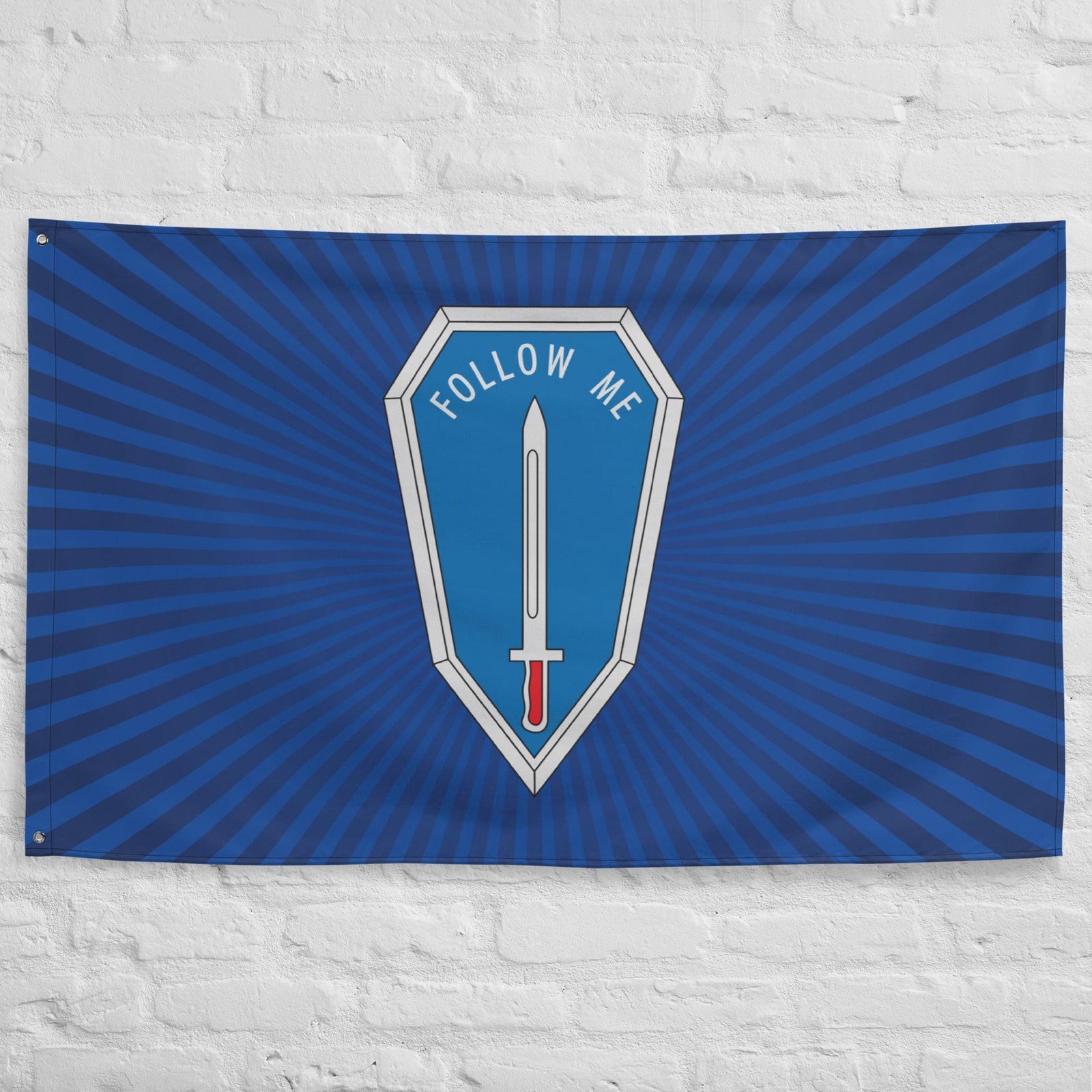 'Follow Me' U.S. Army Infantry Branch Motto Blue Flag Tactically Acquired   
