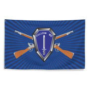 U.S. Army Infantry Branch Crossed Rifles Blue Flag Tactically Acquired   