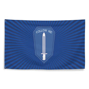 U.S. Army Infantry School Follow Me Blue Flag Tactically Acquired   