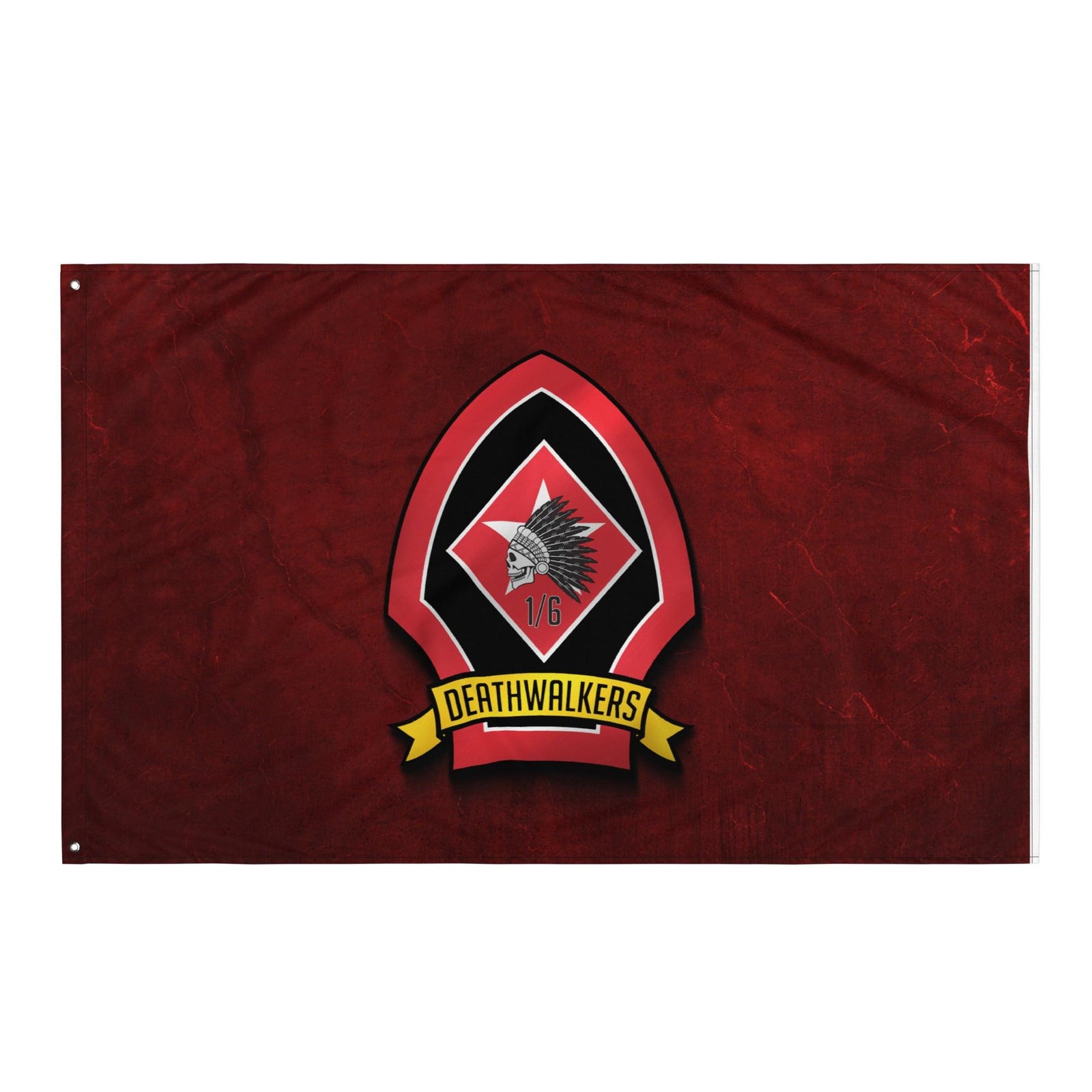 1st Bn 6th Marines (1/6 Marines) Deathwalkers Wall Flag Tactically Acquired   