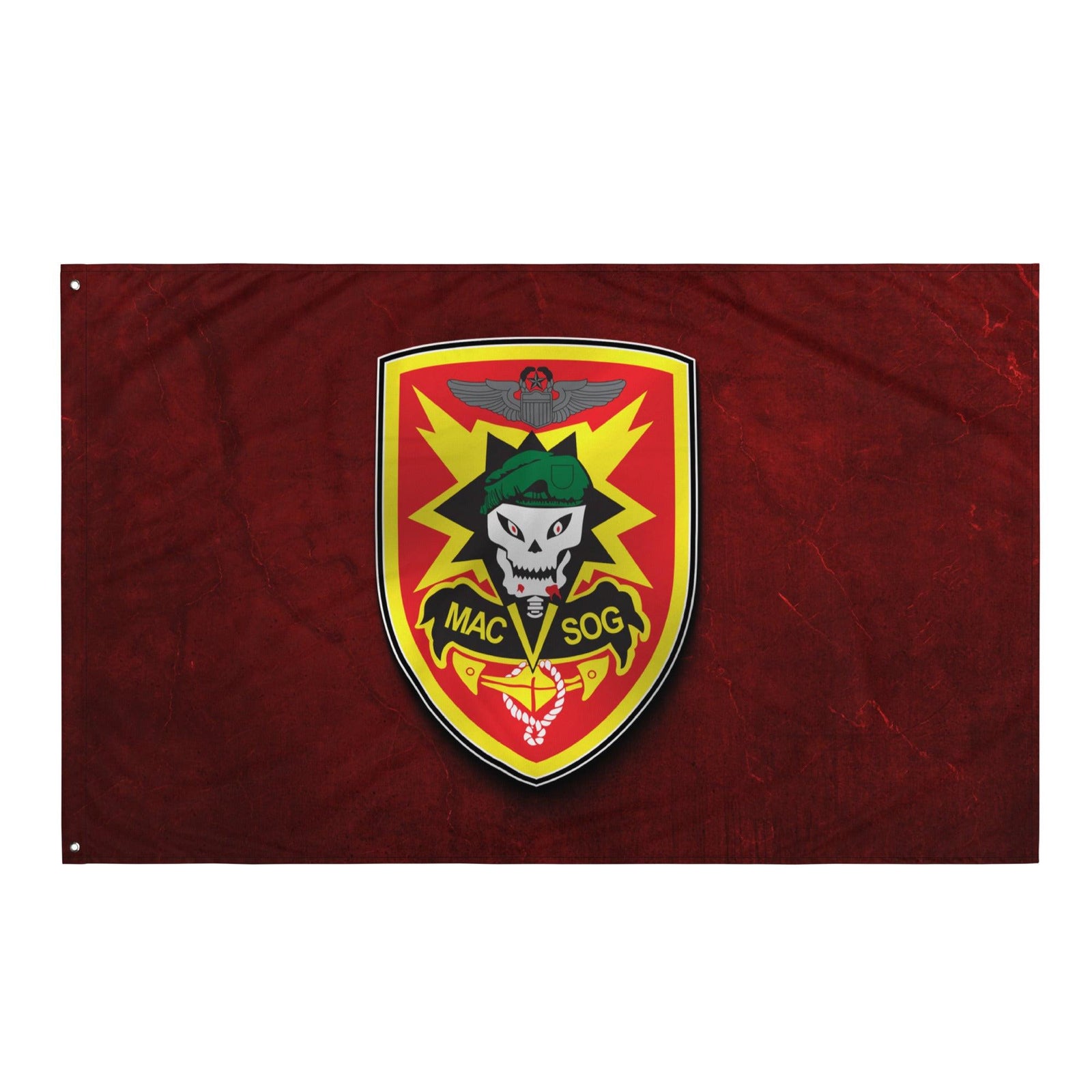 MACV-SOG U.S. Army Special Forces Vietnam War Flag Tactically Acquired   