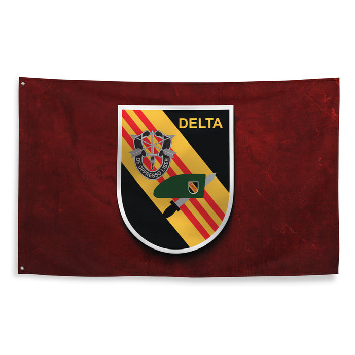 Project DELTA U.S. Army Special Forces Vietnam War Flag Tactically Acquired   