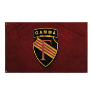 Project GAMMA U.S. Army Special Forces Vietnam War Flag Tactically Acquired   