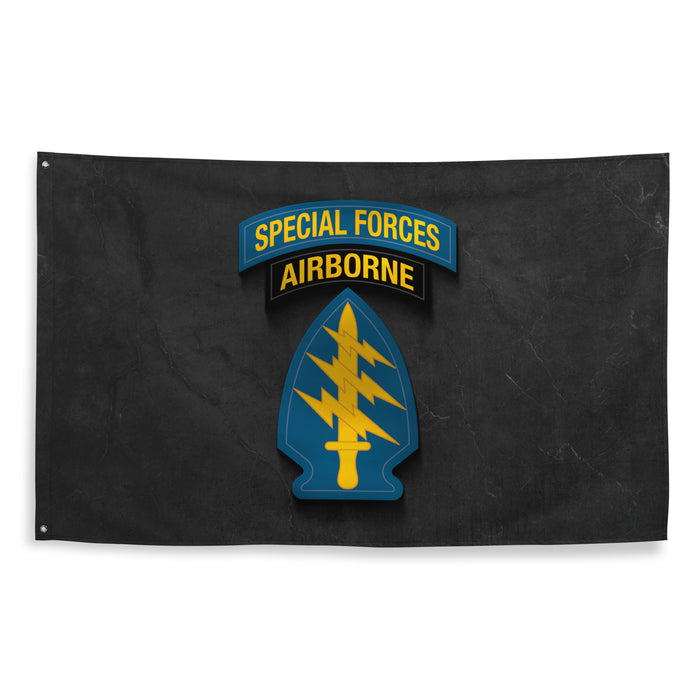 U.S. Army Special Forces (Airborne) Tab Flag Tactically Acquired   