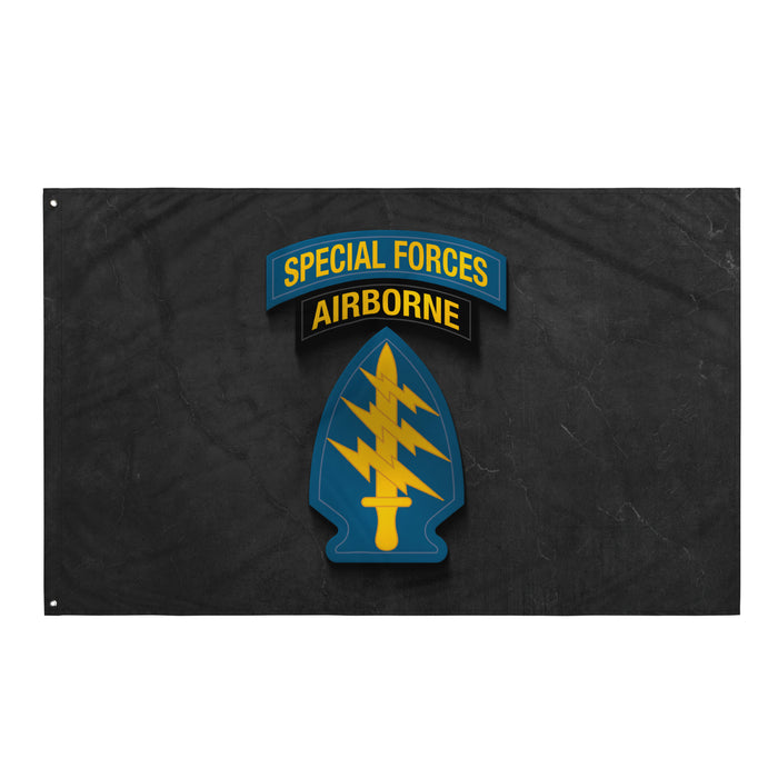 U.S. Army Special Forces (Airborne) Tab Flag Tactically Acquired   