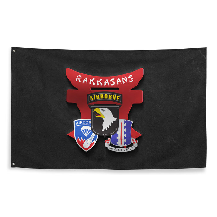 U.S. Army 187th Airborne Infantry Regiment 'Rakkasans' Black Flag Tactically Acquired   