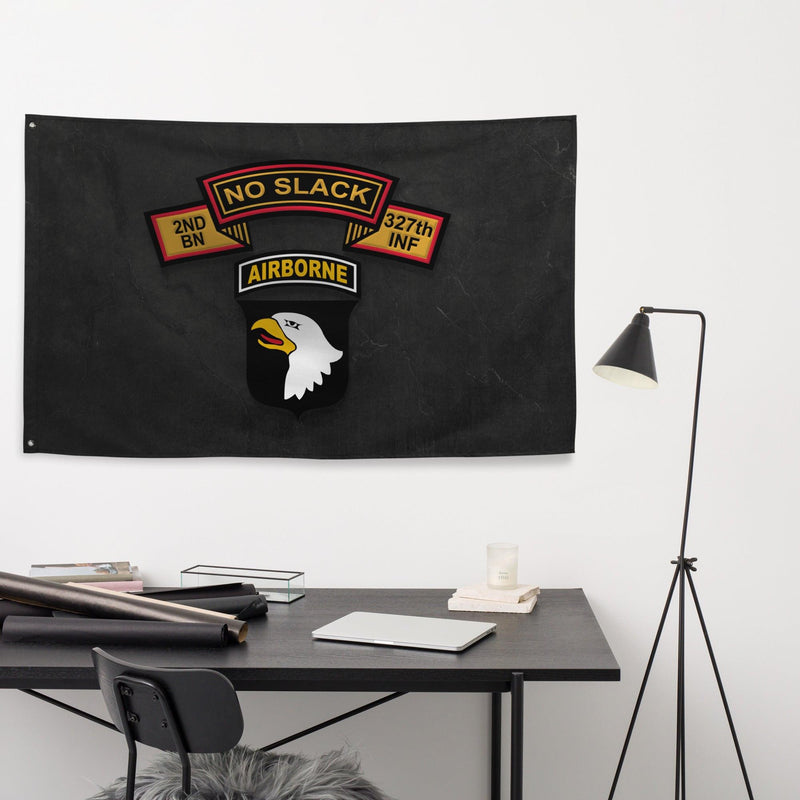 No Slack 2-327 IN 101st Airborne Wall Flag
